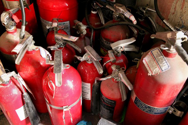 Fire extinguishers at Master Fire Protection.